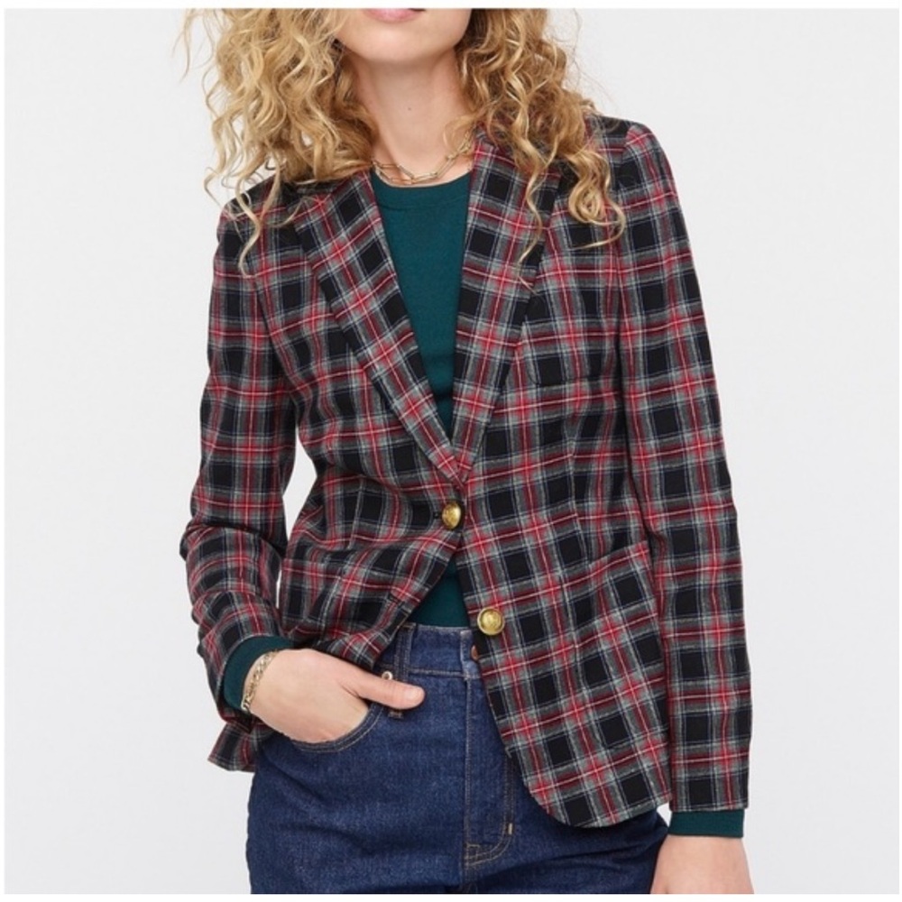 J.Crew Stewart Tartan blazer Size 6